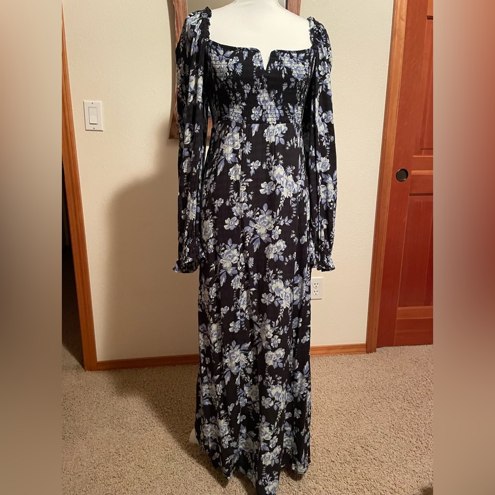Floral Long Sleeve Maxi Dress